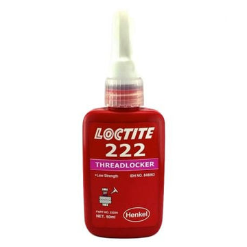 Genuine Henkel Loctite 222 Threadlocking Adhesive - Low Strength - Easy Disassembly - Suitable for All Metal Threaded Assemblies - Glue 50 ML
