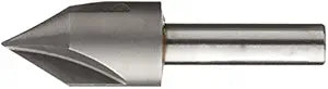 Rasputin® 3Flute Center Reamer High Speed Steel Short Counter Sinks Size 1/2", Shank Dia 3/8", Overall Length 2", Angle 60 Degree