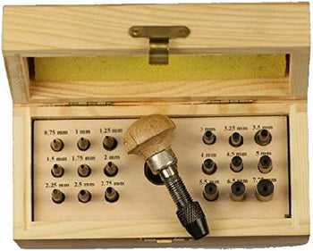 Professional Jeweler's 18 Pcs Bezel Jewel Setting Punch Set 0.75 to 7.75mm I Made In India
