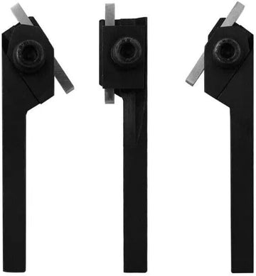TAURISH Mini Lathe Parting Cut-Off Tool Holder 3 Pcs Set 5/16" Shank with 1/8" HSS Bits - Straight, Left, and Right Tools
