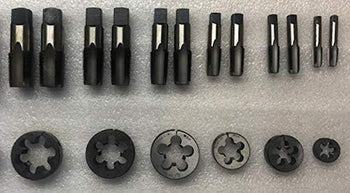 NPT NATIONAL PIPE THREAD TAP AND DIE SET - 6 SIZE 1/8