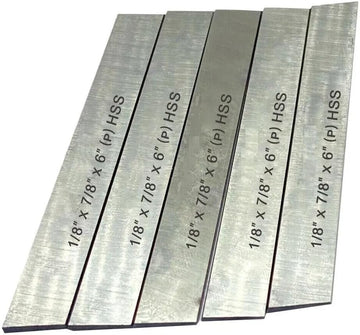 TAURISH Lathe Cut Off Parting Tool Blade Set 5 Pieces 1/8" x 7/8" x 6" HSS M2 Grade – High-Speed Steel, Hardened and Ground for Accuracy, Fits Most Common Tool Holders