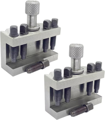 TAURISH Quick Change Toolpost T-63 Standard Holder (2pcs) - Suitable for Boxford, Harrison, Colchester, Chipmasters, Bantams, 24mm Tool Capacity, Hardened