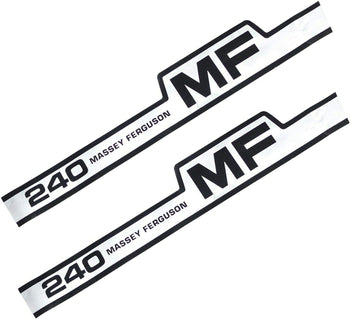 TAURISH Massey Ferguson 240 Tractor Bonnet Side Decal Emblem Sticker Set Of 2 Unit