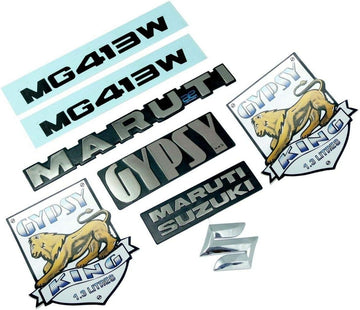 Suzuki Samurai Gypsy King MG413W Emblem Decal Sticker Set