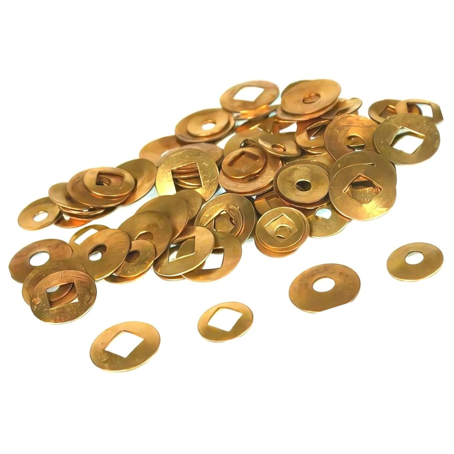 100 Pieces Brass Clock Washers for Mantel Clock Repair and Maintenance