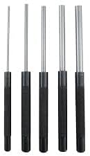 Steel 8'' Long Drive Pin Punch Set Knurled Body Punches Tool Set - 5 Pcs