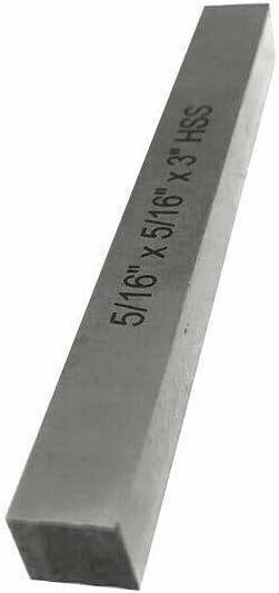 TAURISH 5/16" x 5/16" x 3" M2 HSS Square Tool Bit Lathe Fly Cutter (Pack of 5) - Hardened & Ground for Accuracy