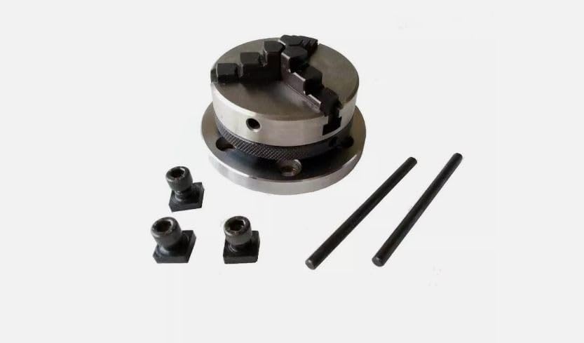 Taurish Rotary Table 4"/100mm With 50mm Mini Scroll Lathe Chuck & Backplate