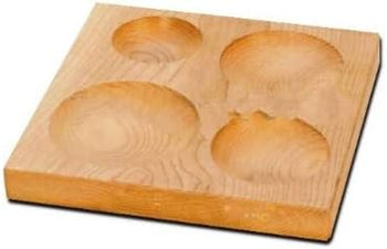 TAURISH Professional Wooden Dapping Block 4 Cavity Round