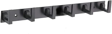 TAURISH 6 Pin Bathroom Cloth Hooks Hanger Wall Bedroom Bathroom Robe Hooks Rail Black