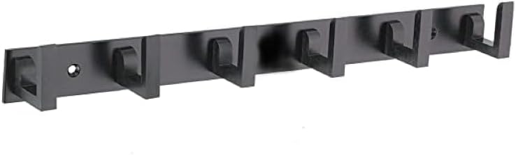 TAURISH 6 Pin Bathroom Cloth Hooks Hanger Wall Bedroom Bathroom Robe Hooks Rail Black