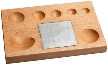 TAURISH Professional Wood Forming 7 Groove Block with Steel Block 3” x 3” Depressions Round : : 22mm, 26mm, 29mm, 34mm, 42mm, 46mm, 55mm