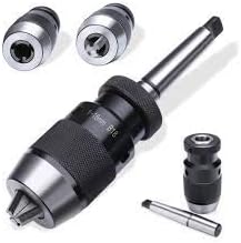AI Keyless Drill Chuck - Self Tightening Drill Chuck 0-13mm I 1/2" Steel Keyless Lathe Drill Chuck and MT2-JT6 Arbor