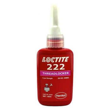 Genuine Henkel Loctite 222 Threadlocking Adhesive - Low Strength - Easy Disassembly - Suitable for All Metal Threaded Assemblies - Glue 50 ML