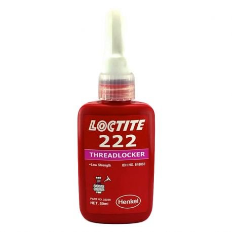 Genuine Henkel Loctite 222 Threadlocking Adhesive - Low Strength - Easy Disassembly - Suitable for All Metal Threaded Assemblies - Glue 50 ML