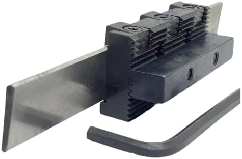 TAURISH Lathe Adjustable Type Parting Cut-Off Tool Holder 10mm Shank & 6 Pieces 3/32" x 1/2" x 4" M2 HSS Blade for Metal Lathe Machines