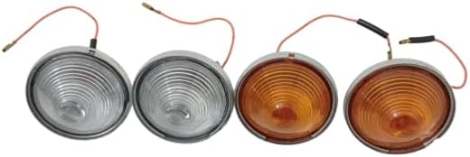 TAURISH Parking Turn Signal Clear & Orange Light Set for Classic 4x4 and Off-Road Vehicles