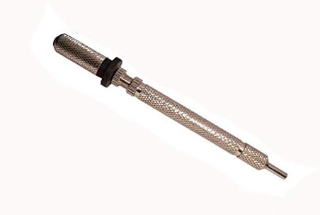 Sujok Hand Acupuncture Needle Injector (Gravity Inserter) Built in Magnet - L - 13cm (Total) Silver + 5pcs Sujok Finger Massager Rings