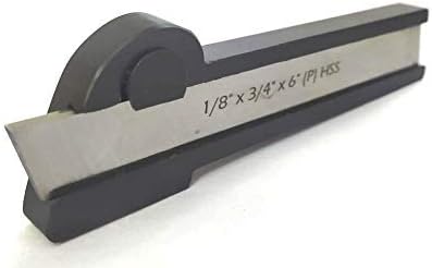 TAURISH Lathe Cut off Parting Tool Holder 1-1/8" Width & HSS Blade 1/8" x 3/4" x 6"
