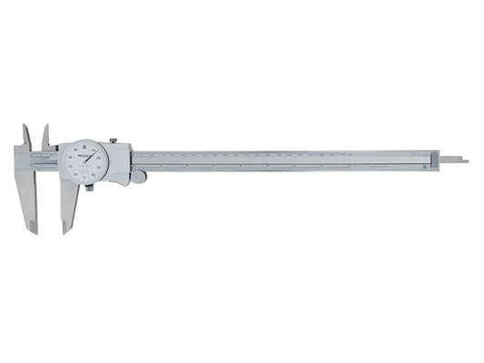 Mitutoyo 505-746 Dial Caliper.001" Graduation, 0.1" per Revolution, 0-12" Range, 0.002" Accuracy, White Face