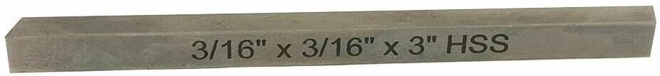 TAURISH 3/16" x 3/16" x 3" M2 HSS Square Tool Bit Lathe Fly Cutter 5 Pieces Pack Hardened & Ground for Accuracy