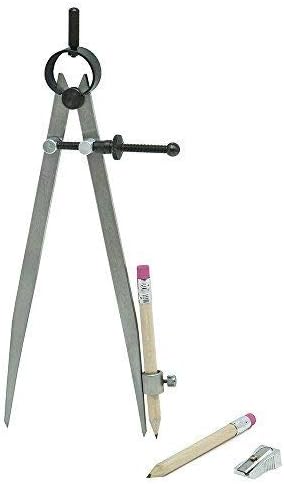 New 12" Precision Compass Pencil Holder/Spring Divider/Scriber