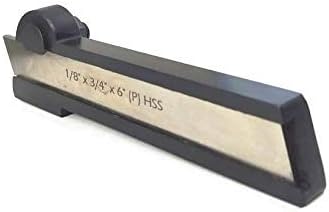 TAURISH Lathe Cut off Parting Tool Holder 1-1/8" Width & HSS Blade 1/8" x 3/4" x 6"