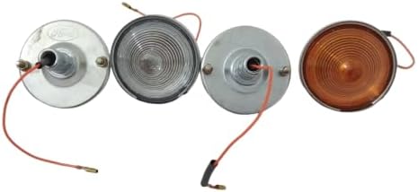 TAURISH Parking Turn Signal Clear & Orange Light Set for Classic 4x4 and Off-Road Vehicles