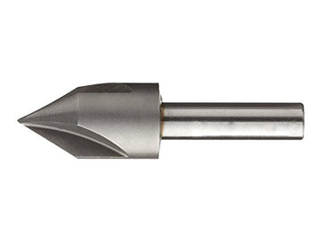 Rasputin® 3Flute Center Reamer High Speed Steel Short Counter Sinks Size 1-1/2", Shank Dia 3/4", Overall Length 3-1/2", Angle 60 Degree