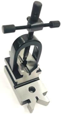 TAURISH Steel Vee V Block with Clamp Set – All Angle Toolmakers Precision Universal V Block for Grinding, Milling, Drilling – Hardened Tool Steel, 3-5/8" x 1-7/8" x 1-7/8" (92 x 48 x 48mm)