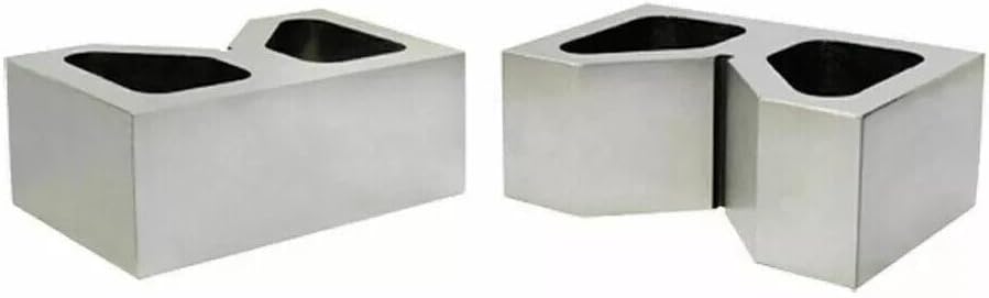 TAURISH Set of 2 Cast Iron V-Blocks 6" Long – Precision Ground 90° V for Round Stock Support, 6" x 2" x 4" Dimensions, Machined Square and Parallel