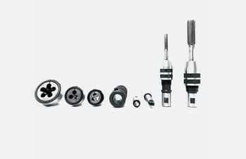 Taurish Lathe Tailstock Tap And Die Holder Set Mt3 Shank Threading Tapping Kit 8 Pc Set.