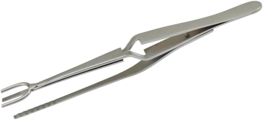 TAURISH Tweezer Half-Shank Jewelry Soldering Tweezers Stainless Steel 6-1/2” Long