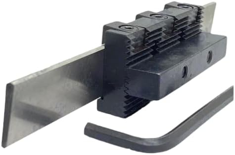 TAURISH Lathe Adjustable Type Parting Cut-Off Tool Holder 10mm Shank & 6 Pieces 3/32" x 1/2" x 4" M2 HSS Blade for Metal Lathe Machines