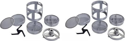 TAURISH Set of 2 Basket for Watch Cleaning Machine Diameter 6.9cm Height 5.8cm - Stainless Steel, Silver