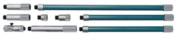Mitutoyo 137-203 Tubular Vernier Inside Micrometer, Extension Rod Type, 50-500mm Range, 0.01mm Graduation, +/-0.019mm Accuracy, 6 pcs Extension Rods