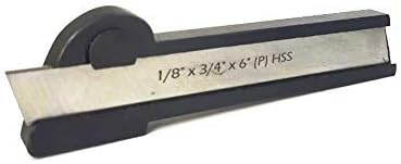 TAURISH Lathe Cut off Parting Tool Holder 1-1/8" Width & HSS Blade 1/8" x 3/4" x 6"