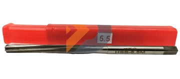 TAURISH 5.5MM Dia HSS Valve Guide Reamer 4 Inch Long, High-Speed Steel, Spiral Flute, 6 Flutes, H7 Tolerance