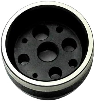 TAURISH Set of 2 Pcs 3” Round Bench Block Staking Anvil Block Toolmakers Hammer Riveting, 1/8” to 5/8” Hole Sizes, Hardened & Ground