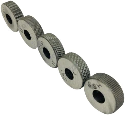 TAURISH Single Wheel Knurling Tool Holder with 6 HSS Knurls Shank1/2 x 1/2 x 4" for Mini Lathes