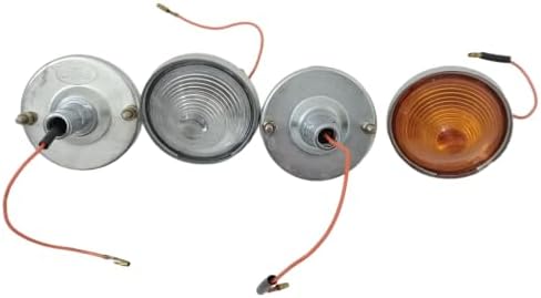 TAURISH Parking Turn Signal Clear & Orange Light Set for Classic 4x4 and Off-Road Vehicles