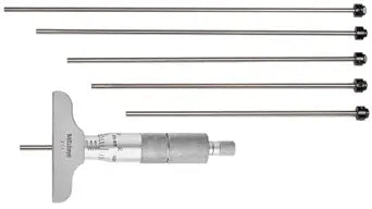 Mitutoyo 129-128, 0 - 6" X .001" Depth Micrometer, 2.5" Base