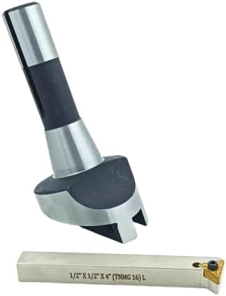TAURISH Large Head 2.5" Inch Lathe Milling R8 Shank Fly Cutter with Indexable Flying Tool for Precision Surface Milling