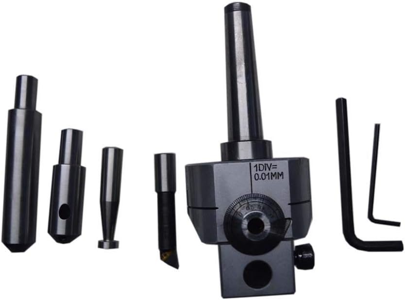 BORING HEAD 62 MM WITH MT3 SHANK + 4 PCS INDEXABLE BORING BARS TCMT - NEW SET