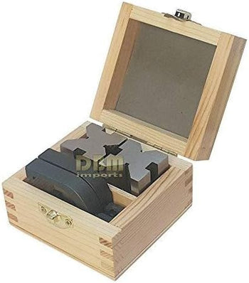 V-Block and Clamp Set Hardened Steel 90 Degree Angle 1 5/8