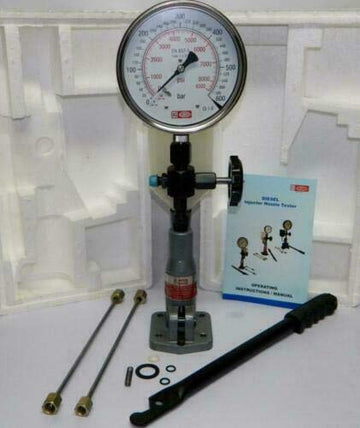 6 INCH Broad Gauge Diesel Injector Nozzle Pop Tester 600 BAR Dual Scale 8500 PSI