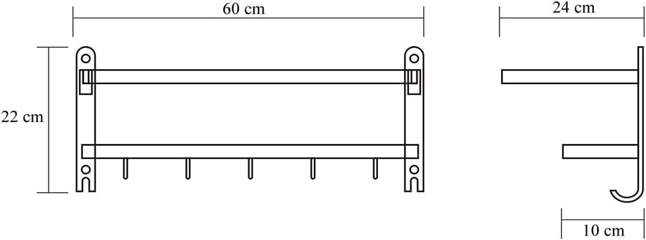 Bathroom Accessories-Stainless Steel Grade Dual Folding Towel Rack for Bathroom/Towel Stand/Hanger/Bathroom