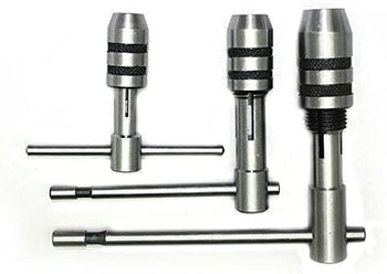 T-HANDLE TAP WRENCH SET OF 3 PCS SOLID COLLET JAWS FOR TAPPING & REAMING