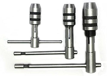 T-HANDLE TAP WRENCH SET OF 3 PCS SOLID COLLET JAWS FOR TAPPING & REAMING